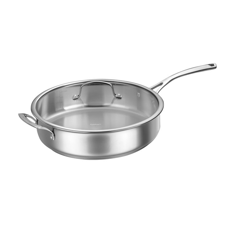 Cuisinart 5.5 qt Non Stick Stainless Steel Saute Pan with Lid & Reviews